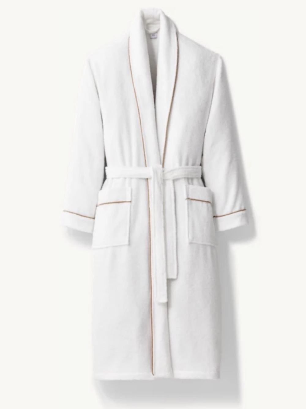 Restoration Hardware HOTEL SATIN STITCH TURKISH COTTON ROBE XL Camel